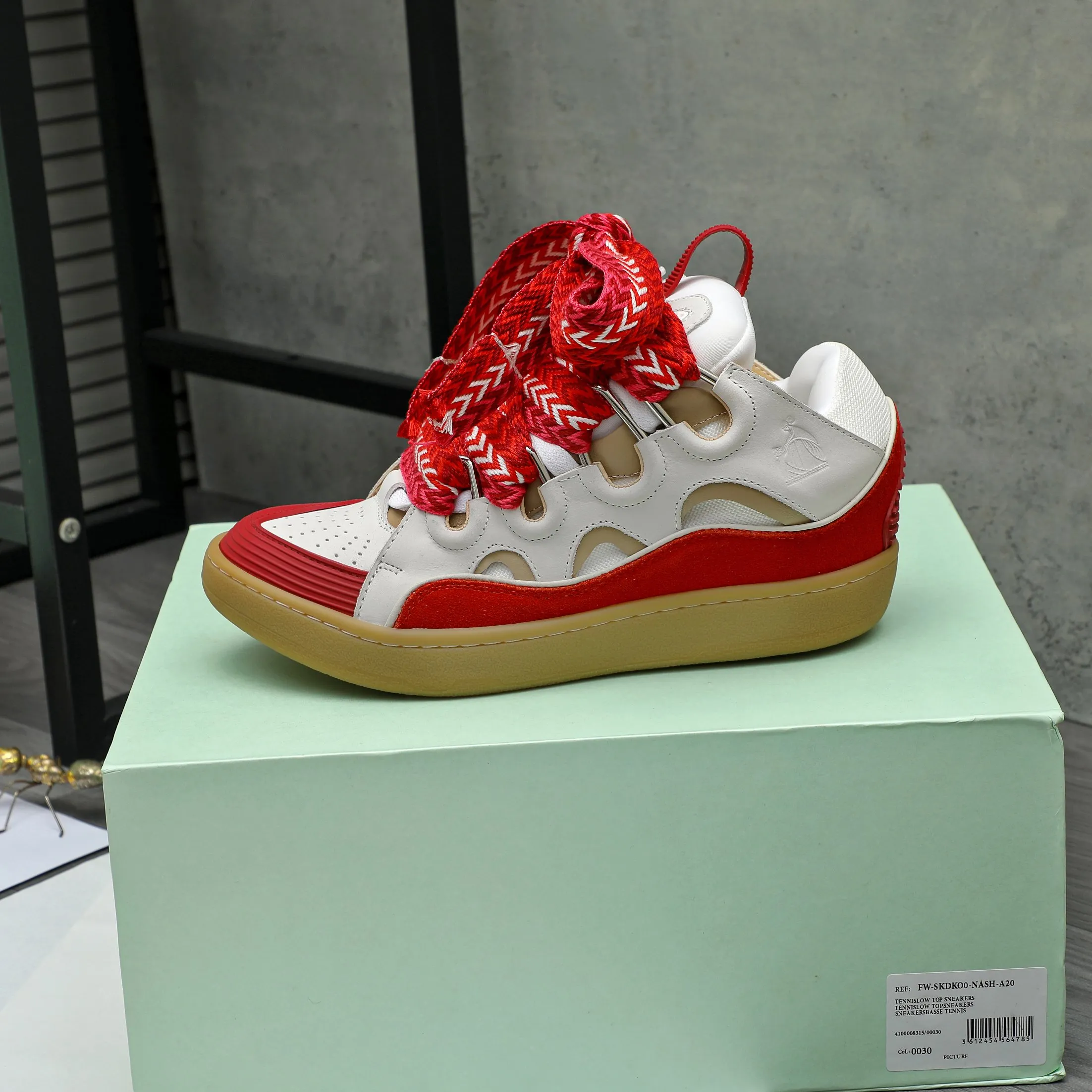 Men's shoes 💰740 [Lanvin] Lanvin high-end quality original couple's casual shoes - Upper: imported cowhide leather splicing breathable mesh - Inner lining: Lycra elastic lining - Outsole: original rubber outsole - Super high quality control·Fine workmanship: highlighted (high-end·luxury·grade) -Size: 36-45 (45 can be customized)
